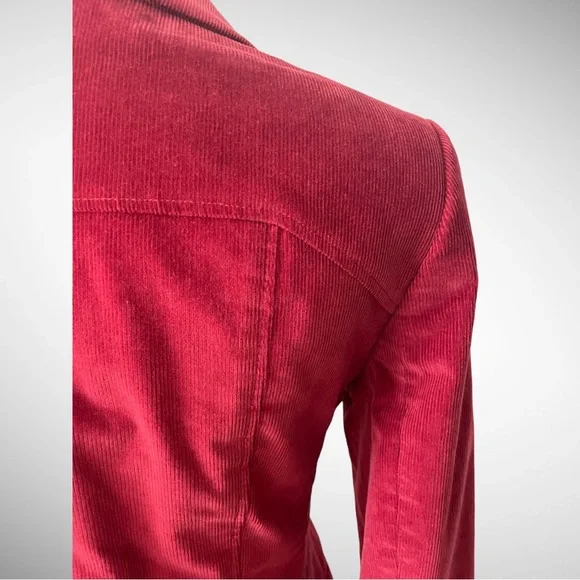 BERNARD ZINS PARIS RED CORDUROY ZAKINA JACKET SIZE 6
